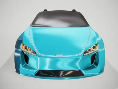 Current Convertible Car 3D model