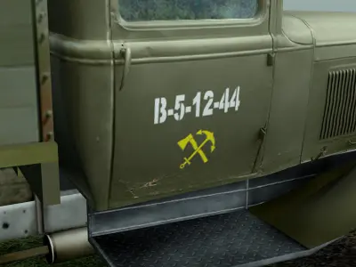 GAZ-AA box Low-poly 3D model