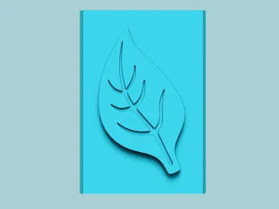 Stamp 65 - Leaf - Fondant Decoration Maker Toy 3D print model