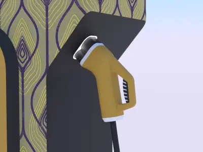 EV charger XXI PBR 3D model