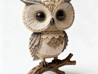 owl sculpture 3D print model