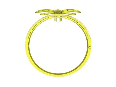 6264 luxury butterfly diamond bangle bracelets 3D print model