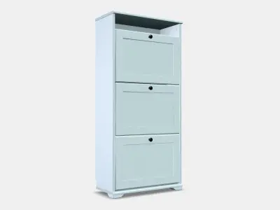 BRUSALI Shoe cabinet with 3 compartments Low-poly 3D model