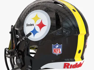 Riddell speed helmet pittsburgh steelers 3D model