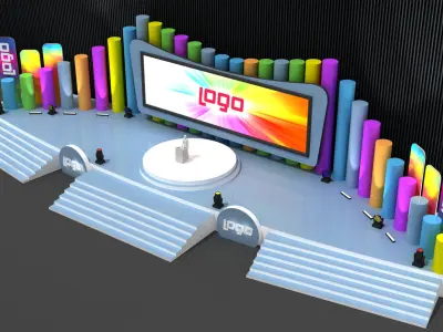 Modern Summit Stage Decor 027 3D model