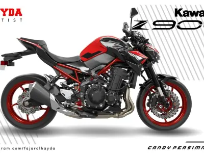 kawasaki Z900 Low-poly 3D model