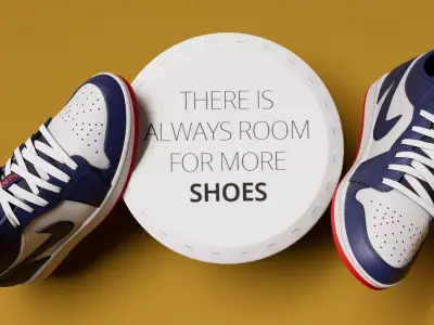 Air Jordan Low ObsidianEmbe Glow Shoes  Low-poly 3D model