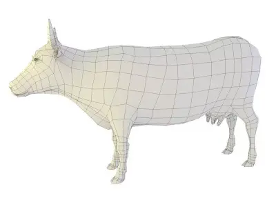 cow base mesh Low-poly 3D model