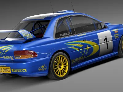 Subaru Impreza STi 22b WRC 1993-2000 3D model