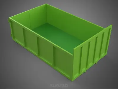 TRUCK BED DUMP BODY BOX CONTAINER BIN CARGO VEHICLE PICKUP CAR 3D model