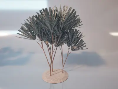 Conceptual shrub S1Bv6 Low-poly 3D model