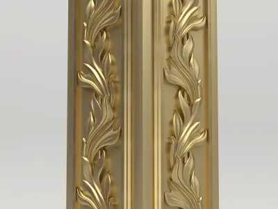 Carved Column 3D model 3