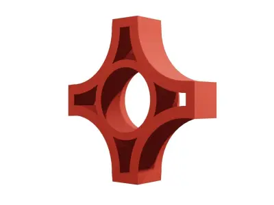 Brick Jaali Arch Open 3D model