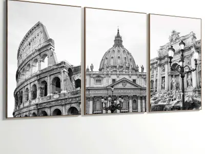 bstract Painting Set of 3 pieces - No 46 Low-poly 3D model