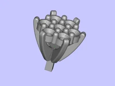 Womens Two piece solitaire ring 3D print model