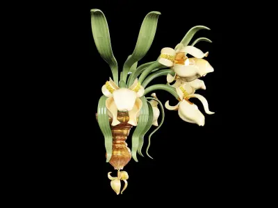 Wall Lamp White Iris 3D model
