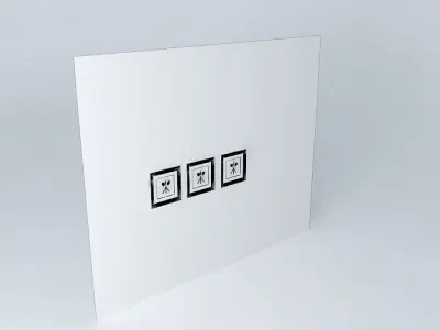 QUADROS card with pattern Free 3D model