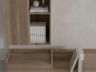 Tv Wall Set 08 3D model