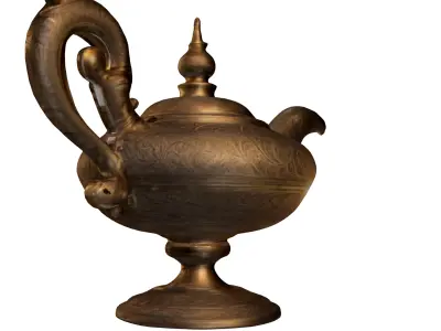 Mystical Genie Lamp 3D model