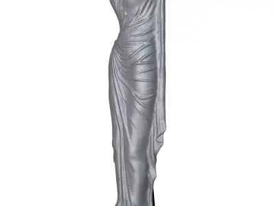 Art Deco Aluminum Sculpture 3D model