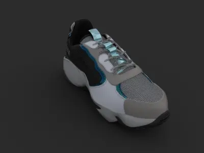 Sports Shoe Low-poly 3D model