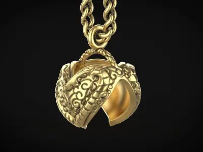 heart pendant special model 3D print model