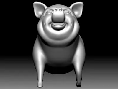 Pig sculpture 3D model purchase