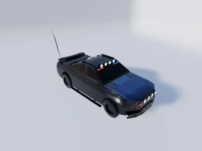 Low Poly Police Car Low-poly 3D model