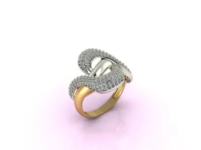 Women Ring 3D print model 9
