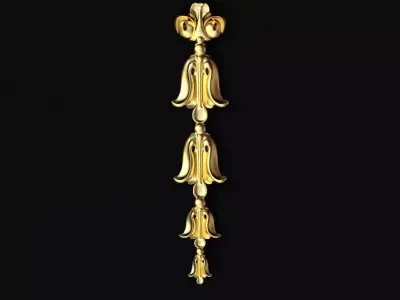 Central decor ornament for furniture 3D model 100