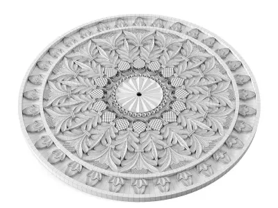 Rosette ornament 3D model