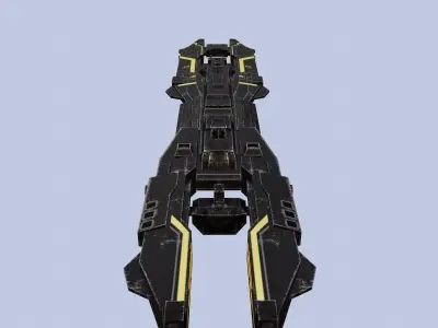 Spaceship Elsas Low-poly 3D model