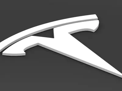 Tesla car logo source file for 3D printers or CNC 3D print model