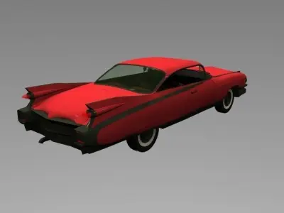 Classic Car Low-poly 3D model