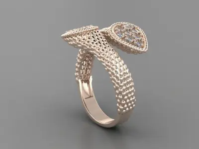 COCKTAIL RING 3D PRINTABLE MODEL 3D print model