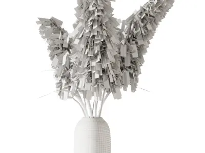 Pampas grass bouquet 3D model