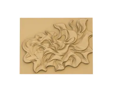 modern panel wall decor set wall relief mural CNC 91 3D model