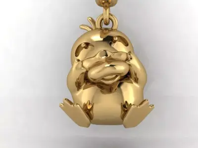 pendant pokemon duck 3D print model
