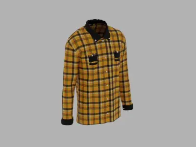 Shirt mannequin wearing plaid Low-poly 3D model