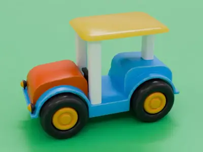 Toy Car 3D Model Low-poly 3D model