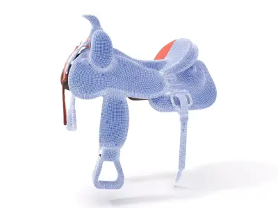 Classic Western Saddle model pack Low-poly 3D model