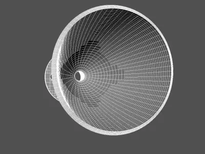 High temperature nitrogen laval nozzel rocket engine Low-poly 3D model