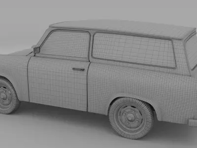 Trabant 601 Estate HDRI 3D model
