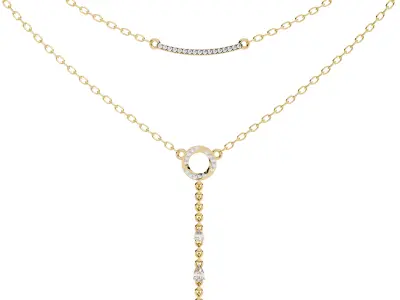 Diamond Necklace 360 animation renders 3dm stl details 3D print model