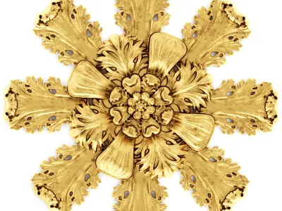 stucco collection ceiling rosette 3D model