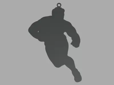 Rugby Key Ring Chain 02 3D print model