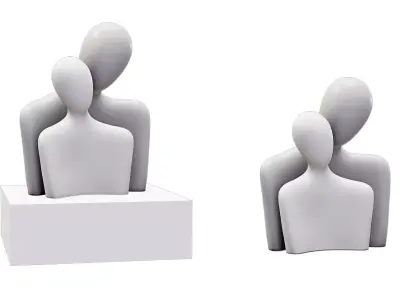 Hugging Lovers Statue 3D print model