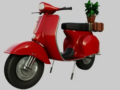 Red Vespa 3D model