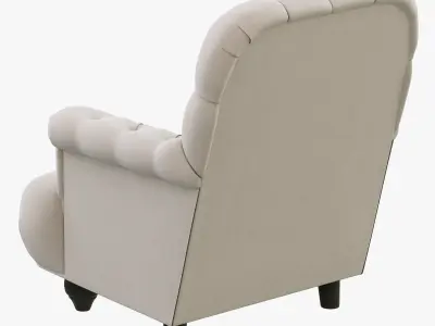 Restoration Hardware 1860 Napoleonic Tufted Upholstered Chair 3D model