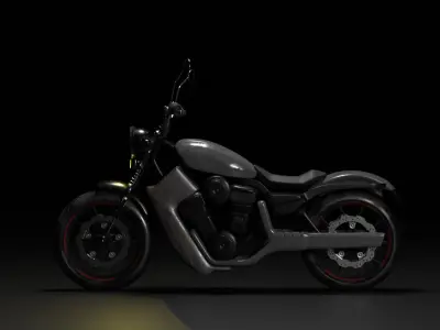 Harley Nightster-Like Motorbike 3D model